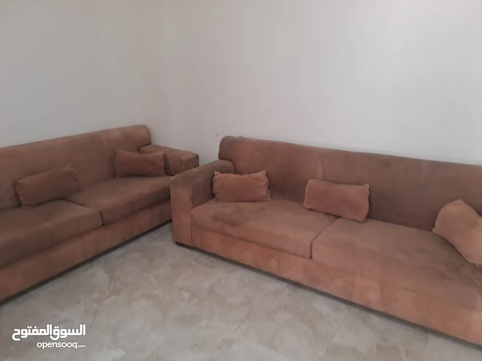 طقم كنب 7 مقاعد + صوفتين تفصيل ثقيل و بوفيه 4 قطع 18 لاتيه حرق سعر