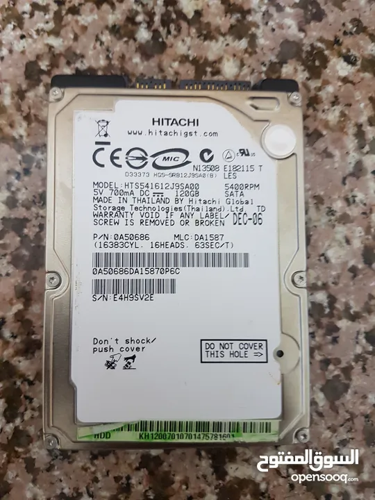 هارد ديسك 120 جيجا بحاله الوكاله مع رام 2 جيجا دي دي ار 2