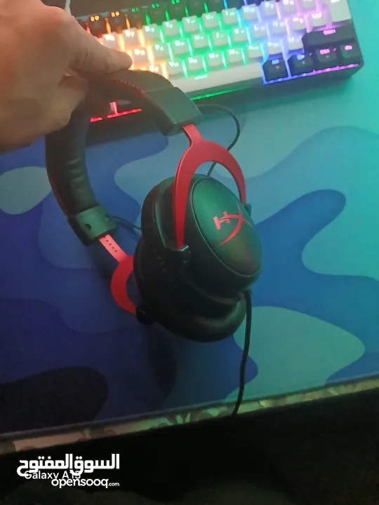 سماعة الألعاب Hyperx cloud ii  أحمر مع سماعةnubwo n13