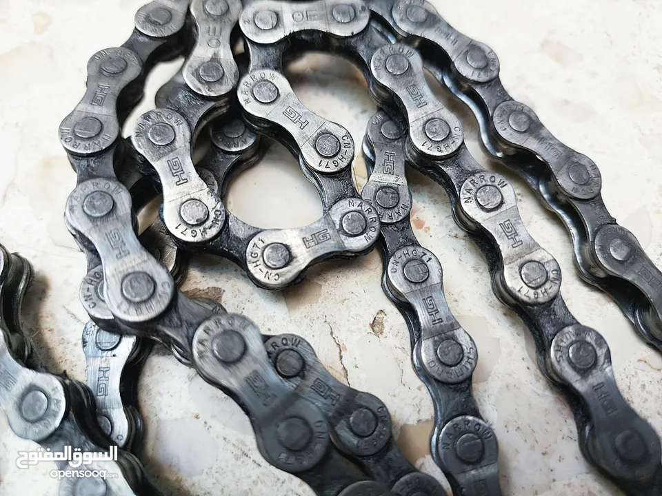 بكرة خلفية 7 سرعات تايواني للبسكليت مع الجنزير بحالة 7 speed bicycle freewheel with chain