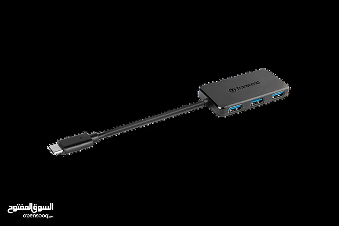 موزع  USB HUB عالي السرعة 3.1 و 4 مداخل Transcend HUB2C Type-C 4 Port USB HUB SuperSpeed 3.0