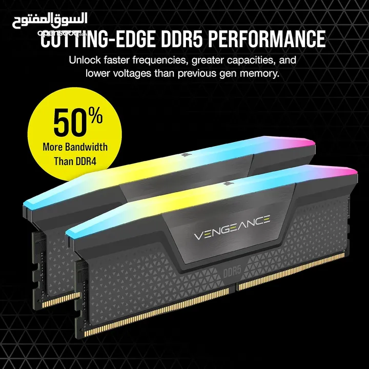 CORSAIR VENGEANCE RGB DDR5 32GB (2x16GB) DDR5 6000MHz