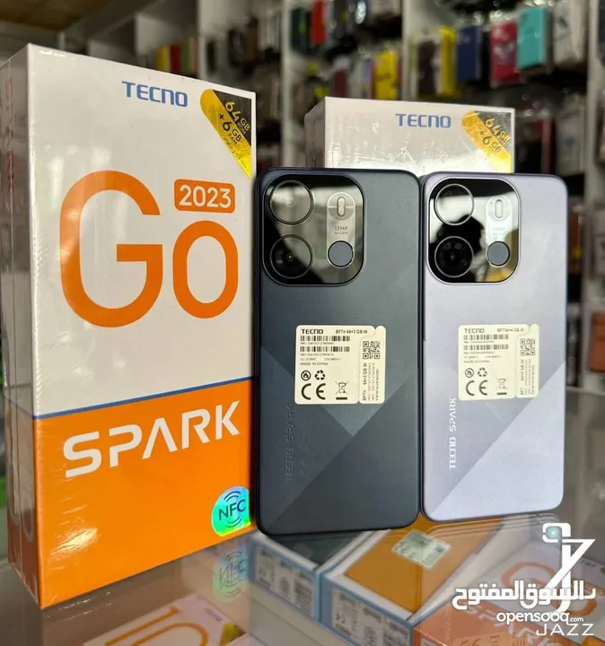 مشغل ايام Spark 2023 رام 6 جيجا 64 أغراضة والكرتونه الأصلية متوفر توصيل