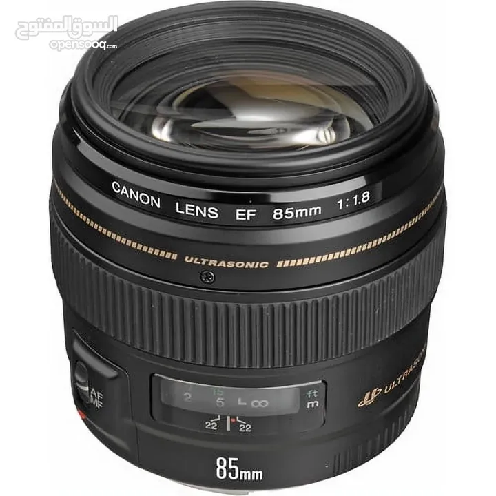 عدسة 85mm 1.8 كانون جديده