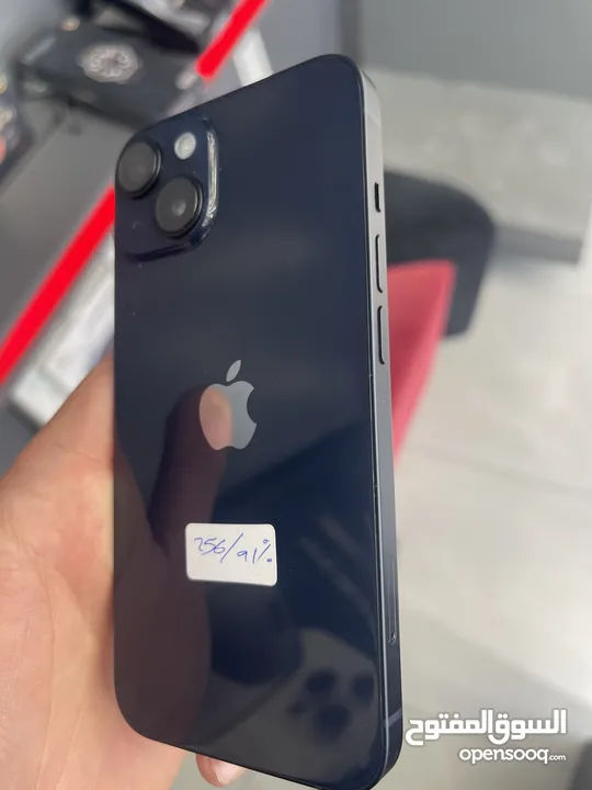 Iphone 14 256gb used 91% / ايفون 14 مستخدم  لون اسود بحالة الجديد 91٪؜