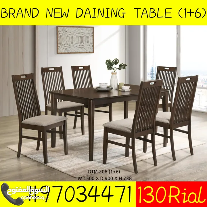 Brand new Daining table 1+6chair malaysia