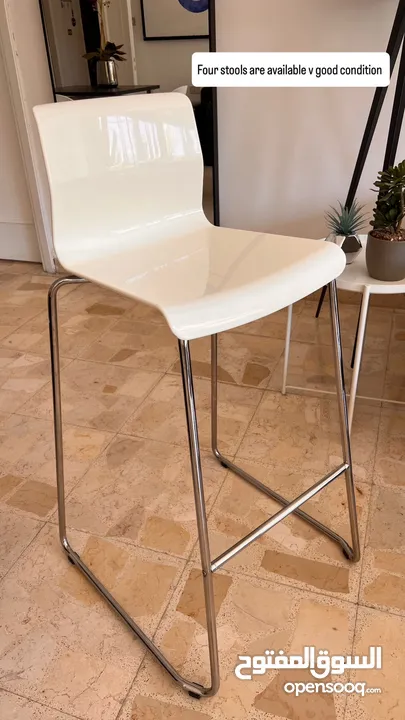 IKEA bar table with three stools