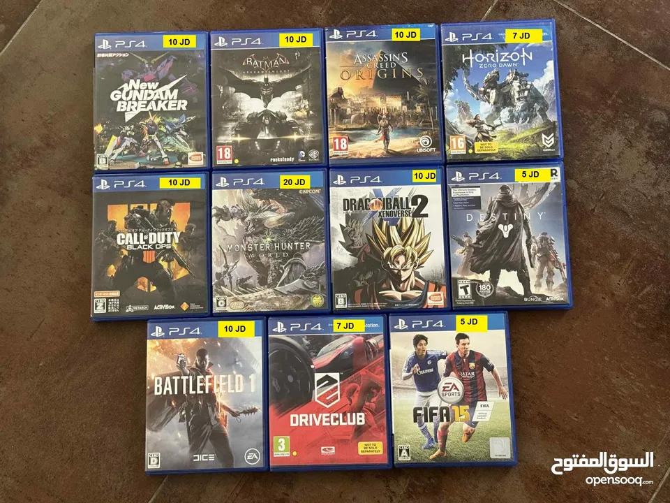 ايادي بلايستيشن 4  ممتازة جدا PS4 Controllers متوفرالعاب