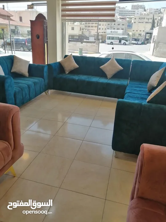 كورنرات 9مقاعد حرف L معاه كمان مجوزه بسعر الجملة من مفروشات ماسة لاتردد بل اتصال والحجز