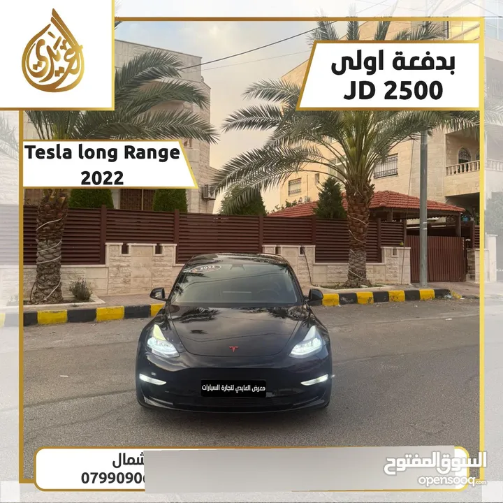تيسلا TESLA MODEL 3 DAUL MATOR بدفعة اولى 2500