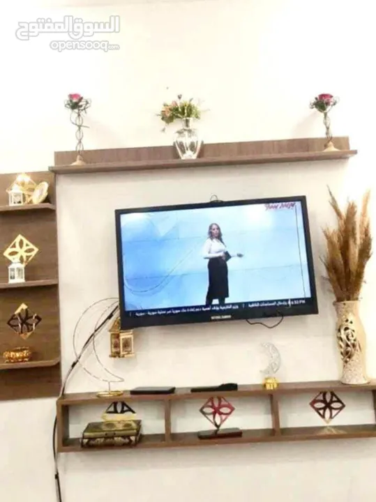 رف شاشة التلفزيون خشب لامنيت مميز