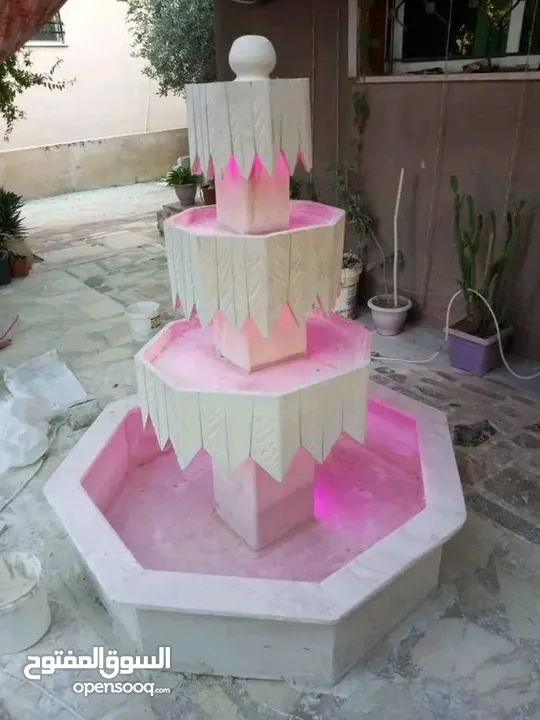 نوافير وشلالات وبابكيو حواض زريعه جميع انواع الحجر البناء والديكورات