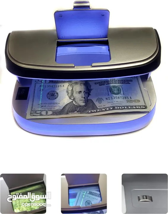 فاحص عملة (كاشف عملة ) نوع ممتاز جدا يعمل  شحن وكهرباء  AL-11 UV Counterfeit Money Detector