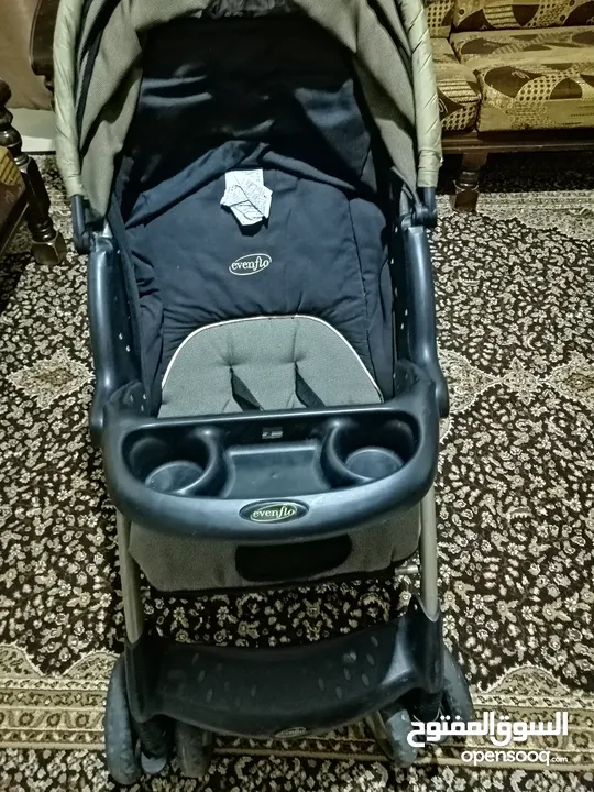 عرباية أطفال  Elevenflo + Car seat، عرباية توأم ماركة Juniers