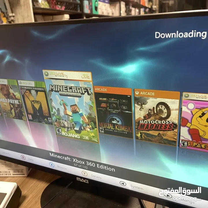 اكسبوكس 360 مهكر مع ايدتين 130 لعبه
