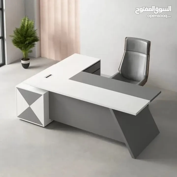 مكتب مدير 180سم مع طاولة وسط هدية توصيل مجاني داخل عمان متوفر عدة الوان حسب الطلب