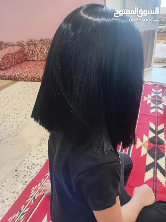 باروكة شعر لون اسود