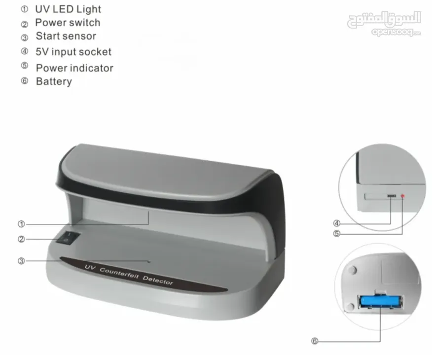 كاشف العملة المزورة   MODEL NO. AL-09  UV DETECTOR