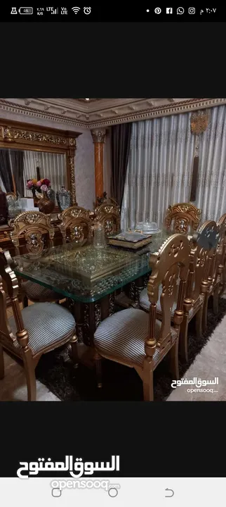 كنب دمياطي خشب أحمر