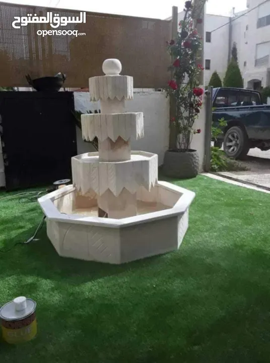 عرض على نوافير وشلالات وبابكيو حواض زريعه جميع انواع الحجر البناء والديكورات