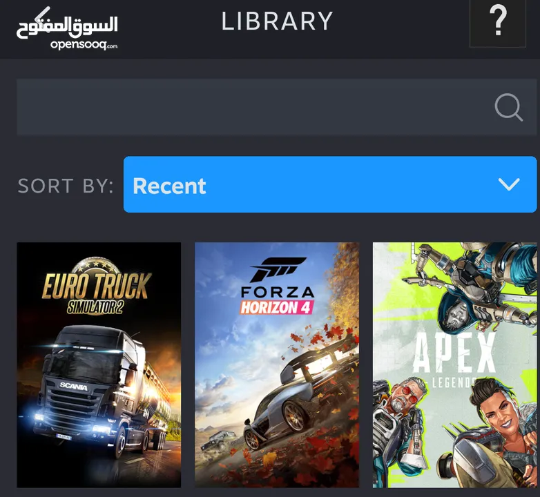 حساب ستيم  فقط للبيع لعبتان EURO TRUCK SIMULATOR 2 /  FORZA HORIZON 4