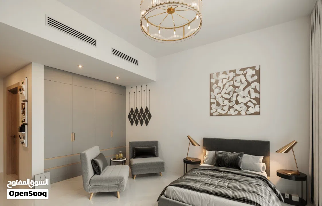 متوفر شقه للبيع غرفه وصاله وغرفه خادمه بالجميرا تشطيب سوبر بأقل سعر واسهل طرق السداد