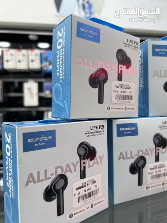 Anker Life P2i سماعات انكر باوتوث الجديدة كليا  مايكين على كل سماعة لوضوح فائق في المكالمات