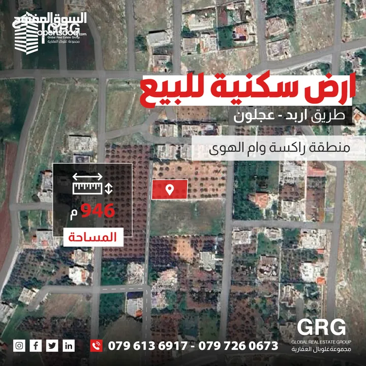 الموقع: قطعة ارض للبيع شرق طريق اربد عجلون و محطة ارابيلا للمحروقات