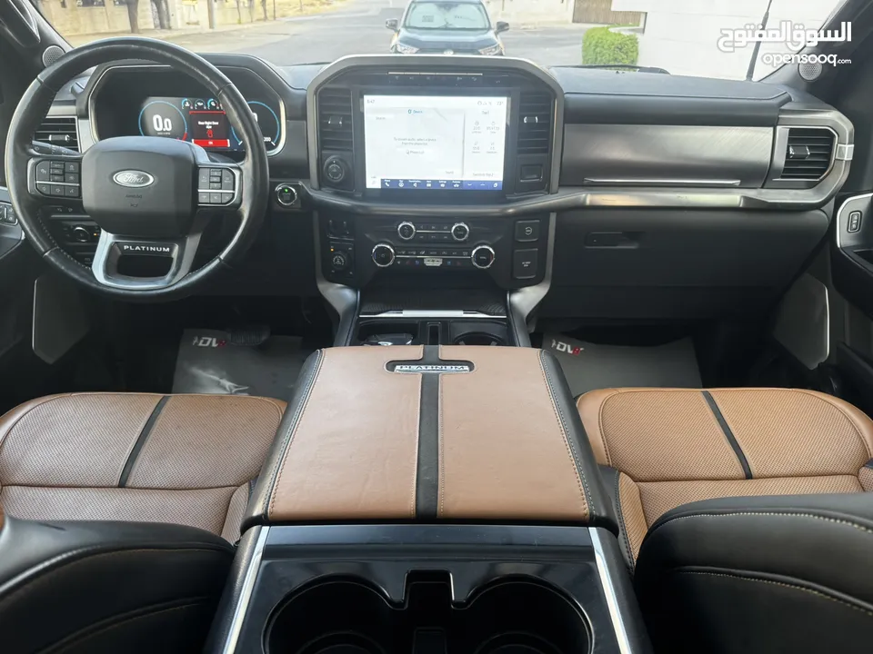 ford f150 platinum 2022 hybrid 3500 cc powerboost  بلاتينيوم لون كحلي و داخلية مميزة لون كاميل