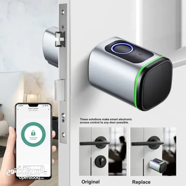 قفل الباب الذكي بصمة  keyless smart cylinder
