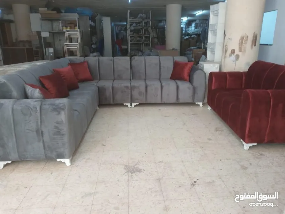 كورنرات 9مقاعد حرف L معاه كمان مجوزه بسعر الجملة من مفروشات ماسة لاتردد بل اتصال والحجز