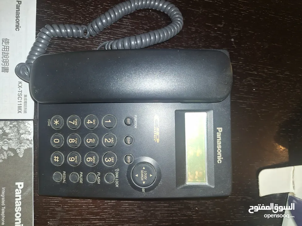 تلفون Panasonic لون اسود كاشف للارقام مستعمل وبحالة ممتازة للبيع