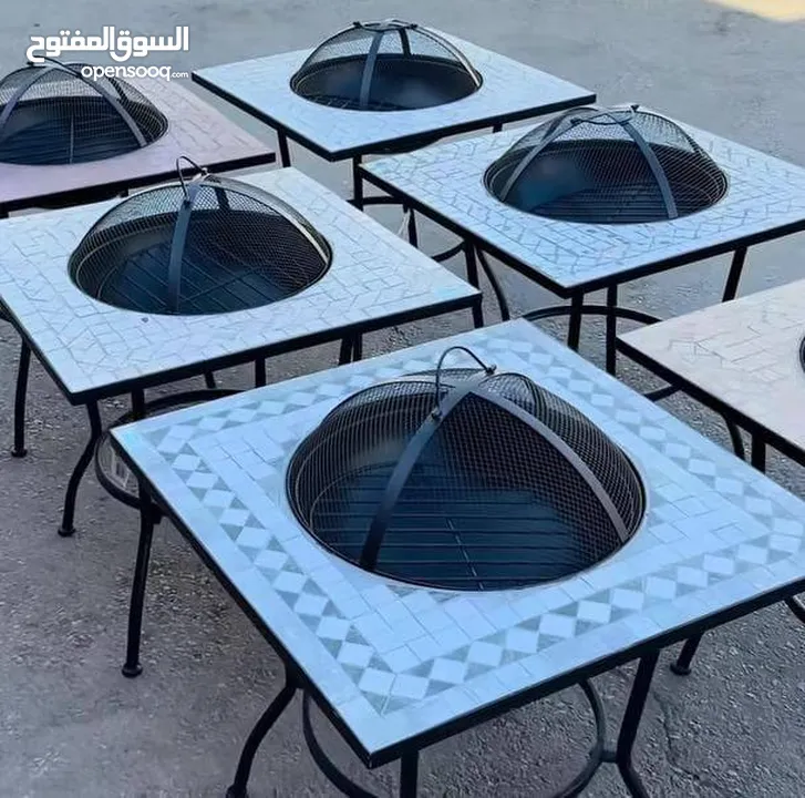 كانون الفحم الحجري على شكل مدور وشكل مربع