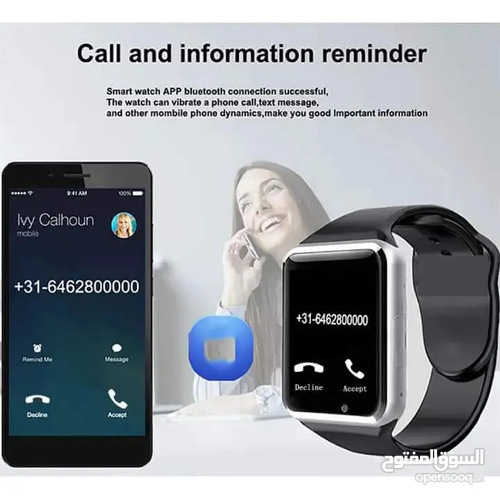 الساعة الذكية الاصلية A1 Smartwatch التي تدعم الشفرة وتعمل كهاتف نقال بسعر حصري ومنافس