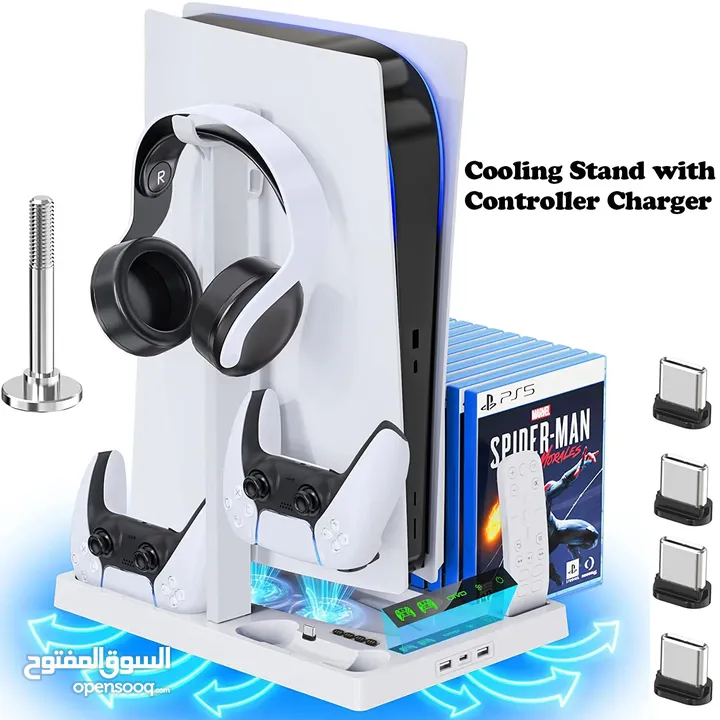 OTVO MULTIFUNCTIONAL COOLING STAND WITH CONTROLLER CHARGER FOR PS5