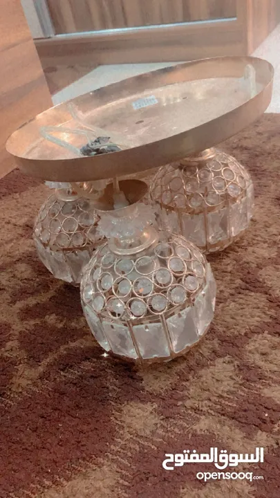 ثرية كريستال ثلاثية شبه جديدة