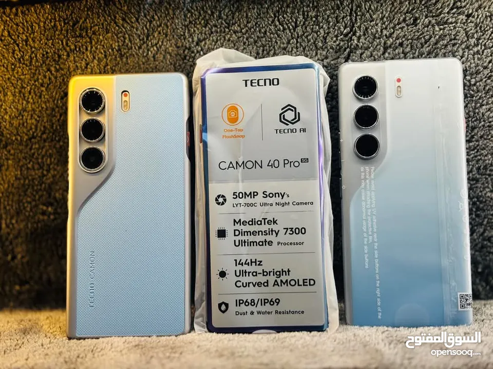 جهاز جديد Kamon 40 pro 5G رام 24 جيجا 256 مكفول سنة متوفر توصيل