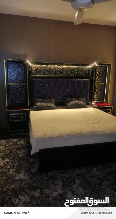 غرفه نوم ماستر تفصيل خشب لاتيه خزانه + تواليت + تخت + كمدينات كامله بدون الفرشه