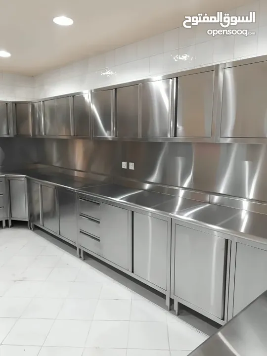 Restaurant kitchen Cabinet Full Setup, Stainless steel