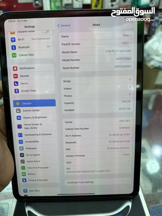 iPad Pro 11 256Gb 5G Black 2024 M4