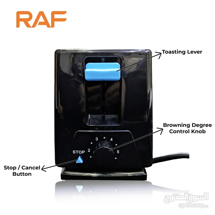 محمصه خبز حماصه خبز التوست RAF حماصة توست كهربائيه مخرجين توستر تحميص شرائح التوست