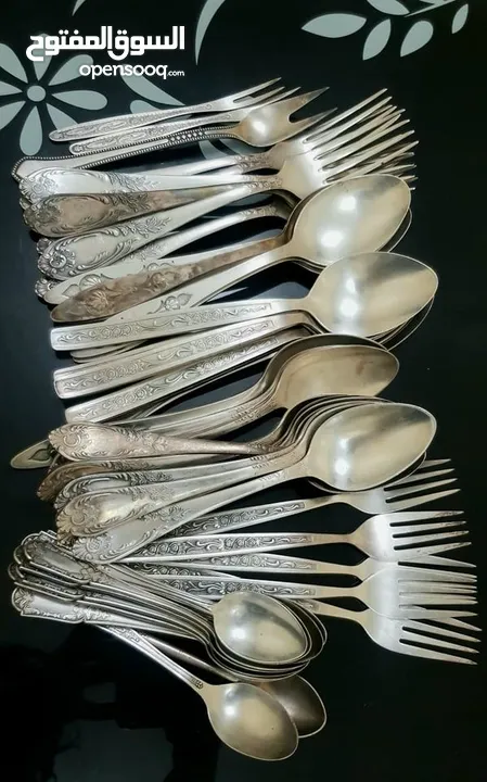spoons & forks set silver U.S.S.R Union antiques 70th anniversary