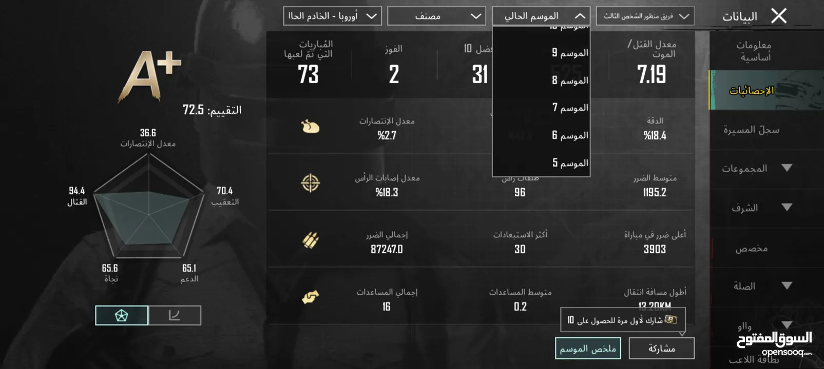 حساب ببجي للبيع السعر ثابت  اللي عاجه اهلا وسهلا ولي ما يعجبه ما يكثر حكي
