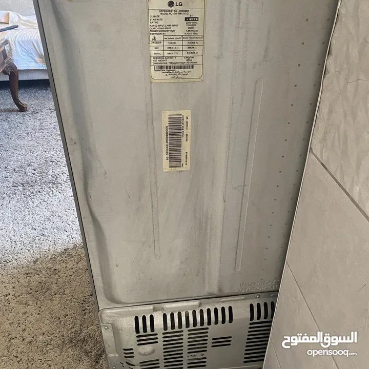 ثلاجة ال جي سعة 545.5 لتر بحالة جيدة جدا للبيع