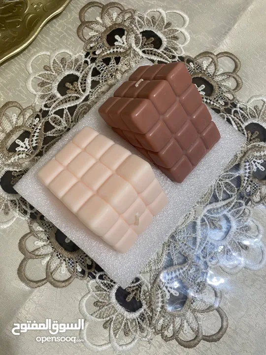 شمع جاهز للبيع روائح بتجنن شوكولا وحليب حجم كبير