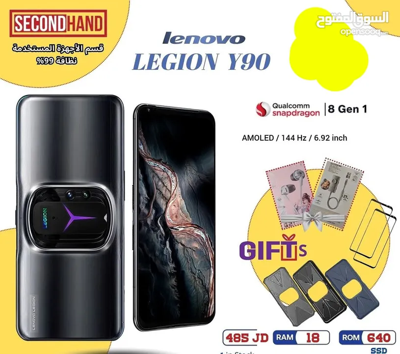 هاتف Lenovo legion y90 للبيع بحالة الوكالة استخدام خفيف جدا