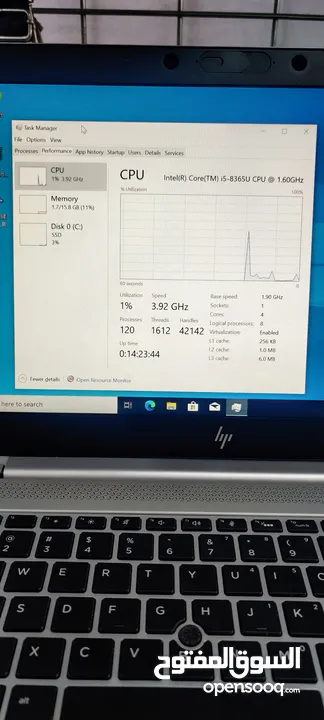 HP 840 g6 Core i5 8th generation Ram 8GB SSD 256GB light keyboard with good condition