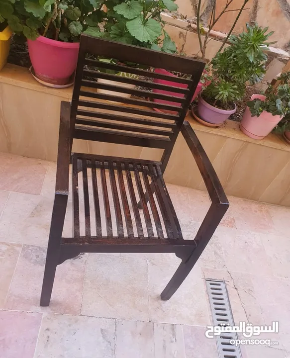 كراسي للجلسات الخارجيه   حديقه  خشب زان تقيل