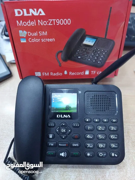 الهاتف المكتبي المتنقل المميز  ( ZT9000 ) بميزة تسجيل المكالمات وتغطية ممتازة من شركة DLNA العالمية