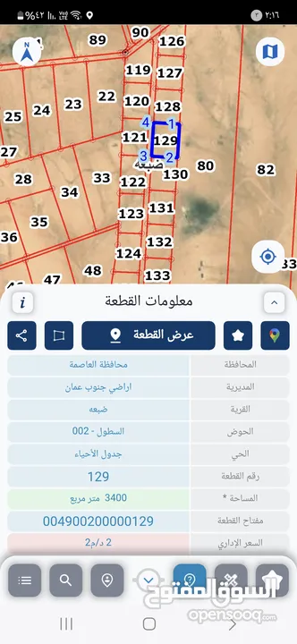 اراضي للبيع جنوب عمان ضبعه طريق المطار